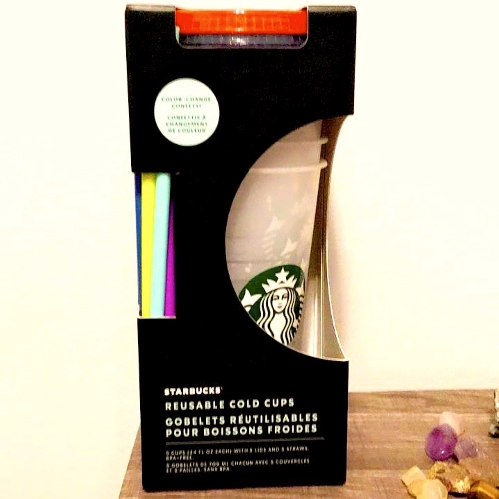 Starbucks Summer 2021 Color Changing Confetti Cups